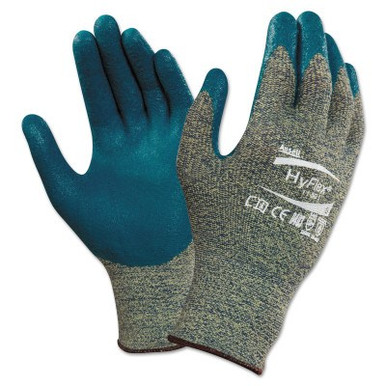 Ansell HyFlex CR+ Gloves, Gray/Blue, Size 9, 12 Pair, #103367