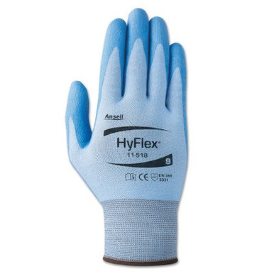 Ansell HyFlex 11-518 Light Cut-Resistant Gloves, Size 9, Blue, 12 Pair, #111710