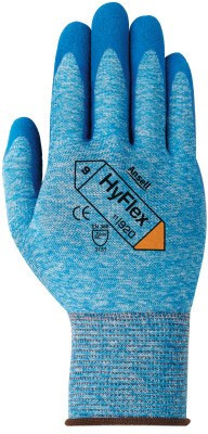 Ansell Hyflex Oil Repellent Gloves, 7, Blue, 12 Pair, #104457
