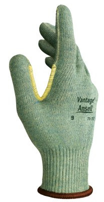 Ansell Vantage Heavy Cut Protection Gloves, Size 7, Mint, Knitted, 12 Pair, #104417