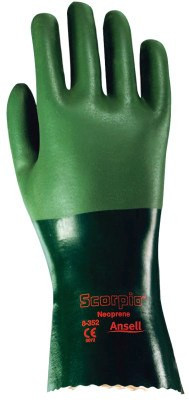 Ansell Scorpio Neoprene-Coated Gloves, Rough, Size 7, 12 Pair, #103623