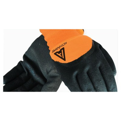 Ansell Cold Weather Hi-Viz Gloves, Size 9, Orange/Black, 6 PR/PK, #112734