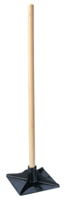 The AMES Companies, Inc. Tamper, 10 in x 10 in, Steel, 42.25 in Hardwood Handle, 1/EA, #1133700