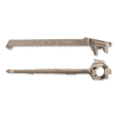 Ampco Safety Tools Bung Wrenches, 12 in Long, 3/4 & 2 in. Bungs, 1/EA, #W56