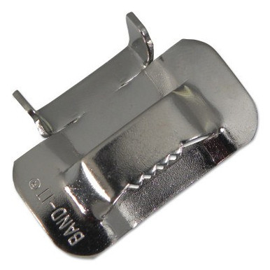 Band-It Ear-Lokt Buckles, 5/8 in, Stainless Steel, 100/BX, #C25599