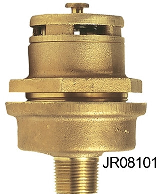 Justrite Vertical Brass & Poly Drum Vents - Brass Vent for Petroleum Fluids - Automatic - 2 in.