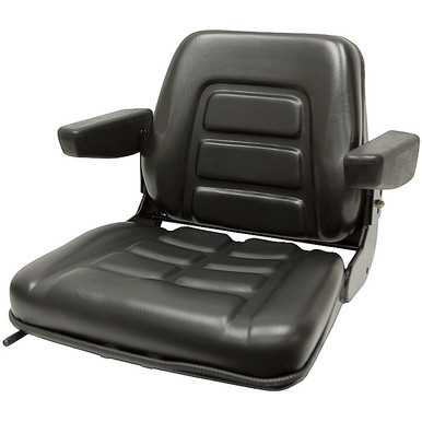 355 Universal Fold-Down Black Seat w/Armrests Black Talon 355000BK