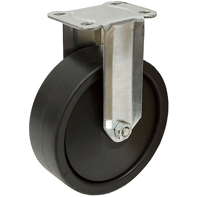 6" x 2" Rigid Plate Caster Plain Bearing