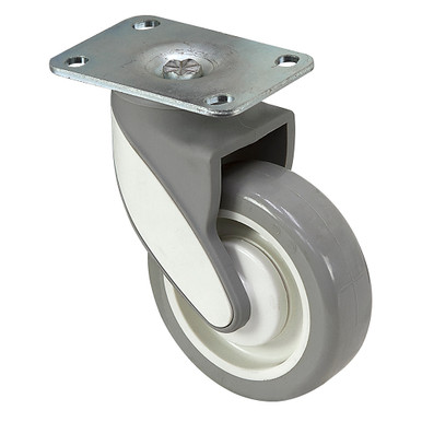 4" x 1-1/4" Medcaster Swivel Plate Caster MQ04PYP125SWTP01