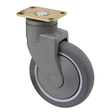 6" x 1-1/4" Medcaster Swivel Plate Caster PD06RPP125SWTP01
