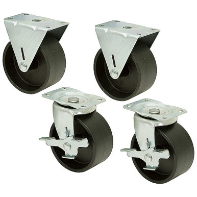 4" x 2" 4 Piece Toolbox Caster Set 720 lbs Albion KITDCPB04241001