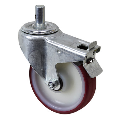 6.25" x 1.5625" Tente Swivel Round Stem Caster w/ Total Brake