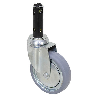 5" x 1-1/4" Round Stem Swivel Caster Tente 2476 DIK 125 R36-28S M6-18