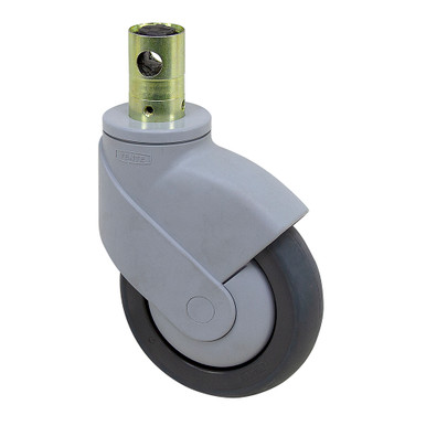5" x 1-1/4" TENTE Plain Round Stem Caster with Directional and Wheel Lock 5444PJP125R36-32S30DRAL