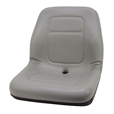 1430 High-Back Plastic Pan Gray Seat Black Talon 143000GR
