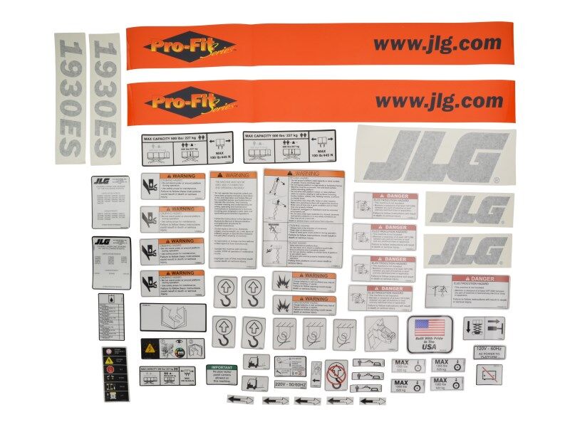 JLG Part # 1001149795 – Decal Kit(Service)