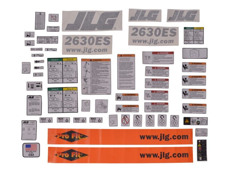 JLG Part # 1001149797 – Decal Kit