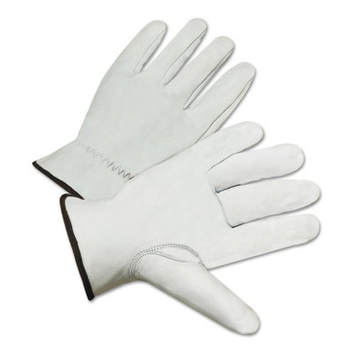 Anchor Products 4200 Series Premium Grain Goatskin Driver Gloves, Small, Unlined, White, 12 Pair, #4200S