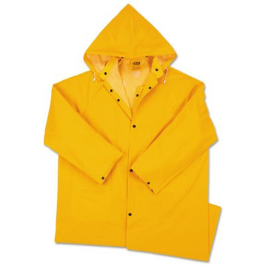Anchor Products Polyester Raincoat, 0.35 mm PVC/Polyester, Yellow, 48 in, 5X-Large, 24/CA, #41485XL