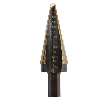 Irwin Cobalt Step Drills, 3/16"-7/8", 12 Steps, #IR-10234CB