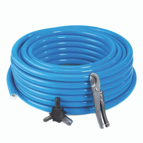 MaxLine Semi-Flexible Compressed Air Tubing, 100 Ft. L, Blue