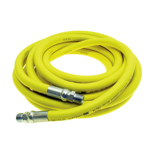 Continental ContiTech Gorilla 3/8 in. 500 PSI Premium Air Hose Assemblies w/ 1/4 in. Crimped Male NPT Fittings