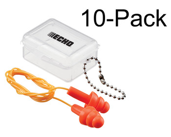 Echo Genuine 10-Pack of Ear Plugs NRR24/storage Case 103942210-10PK