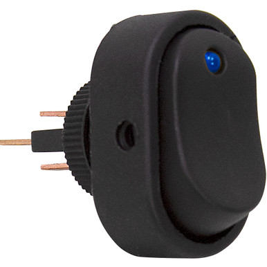 SPST Surface Mount Rocker Switch Blue LED CES 66-2281-B