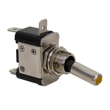 SPST Lighted Tip Toggle Switch Amber LED CES 66-2053
