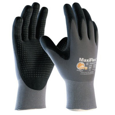 Protective Industrial Products, Inc. MaxiFlex Endurance Gloves, Small, Black/Gray, Palm, Finger and Knuckle Coated, 144 PR/CA, #34845S