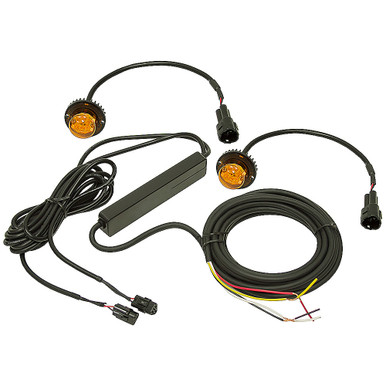 Pair 6 Amber LED Strobe Light Heads w/15' Cable Buyers Products 8891216
