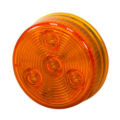 2" 4 LED Amber Round Marker Light Buyers Products 5622254