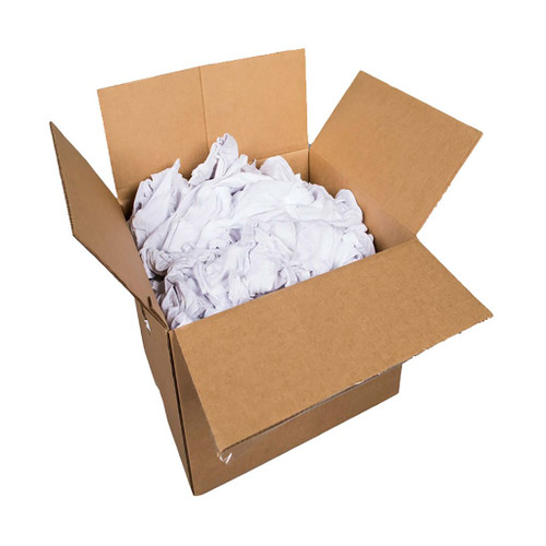 Adenna New White Unwashed Knit Wipers, 25 lb. Box