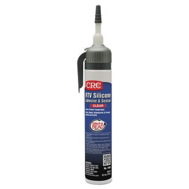 CRC RTV Silicone Adhesive/Sealants, 8 oz Pressurized Tube, Clear, 12 CN/CA