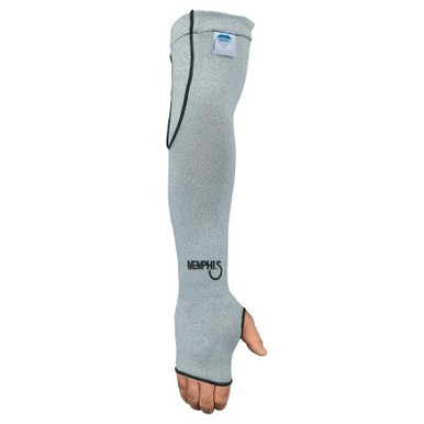 MCR Safety Dyneema Sleeves with Thumbhole, 10 Gauge Dyneema, 18 in Long, Gray,, 1/EA, #9318D10T