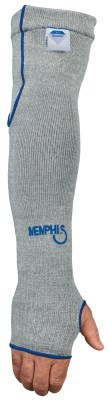 MCR Safety Dyneema Sleeves with Thumbhole, 7 Gauge Dyneema, 18 in Long, Gray, 1/EA, #9318D7T