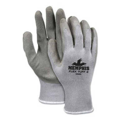 MCR Safety Flex Tuff-II Latex Coated Gloves, X-Large, Gray, 12 Pair, #9688XL