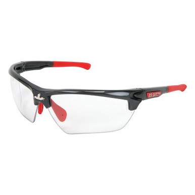 MCR Safety Dominator DM3 Safety Glasses, Clear Lens, MAX6 Anti-Fog, Gunmetal Frame, 1/PR, #DM1310PF