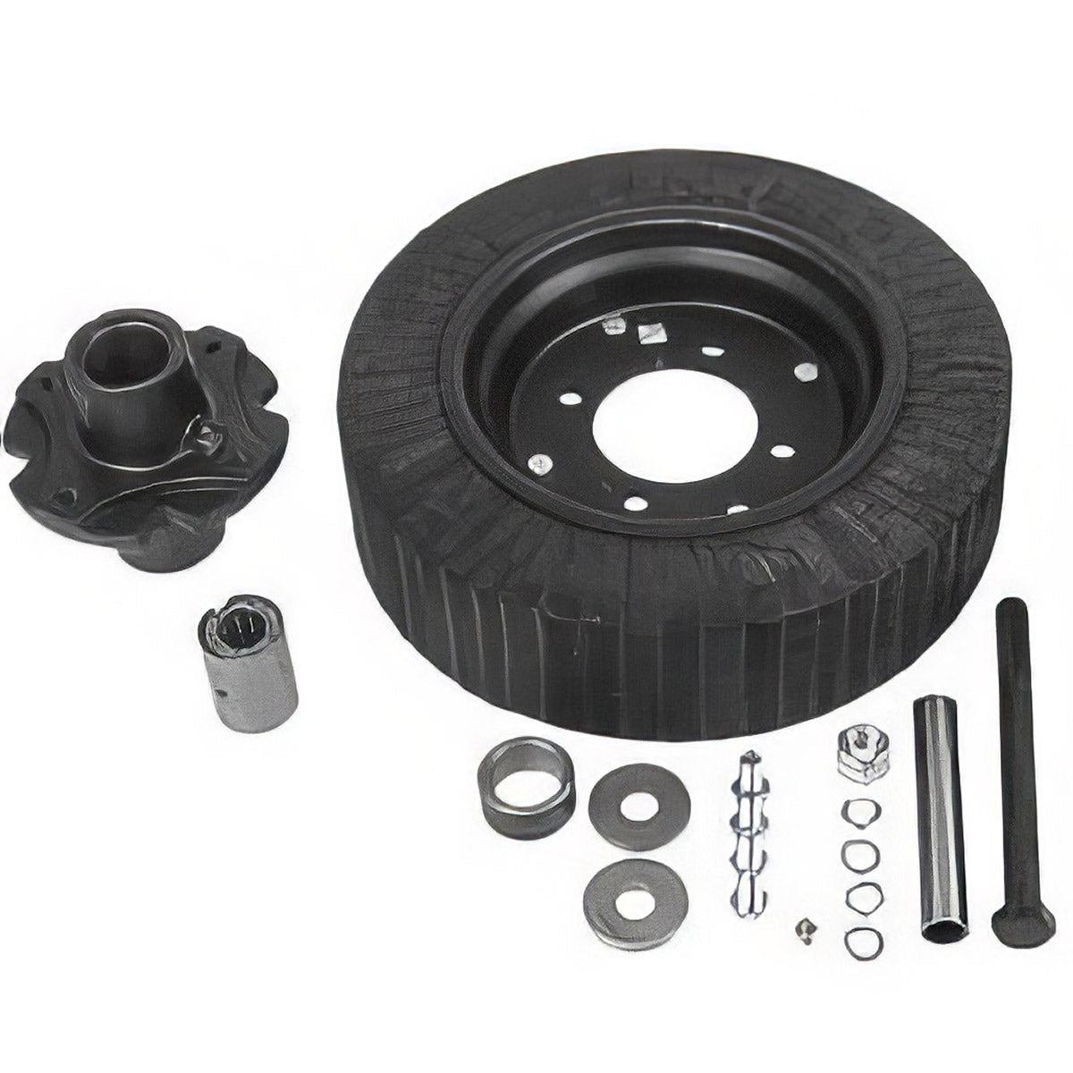 4 X 8 TAIL WHEEL AND HUB KIT - WITH GREASE ZERK