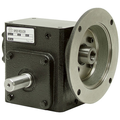 10:1 Right Angle Cast Iron Worm Gear Reducer 0.77 HP 56C Left Output Worldwide HDRF-133-10-L-56C