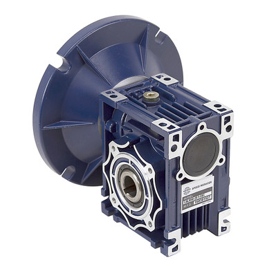 Aluminum Right Angle Worm Gear Reducer, 40 mm C.D., 25/1, 56C Input Flange, Hollow Bore Output Worldwide CALM40-25/1-56C