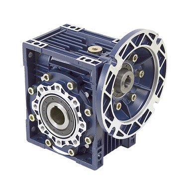 Aluminum Right Angle Worm Gear Reducer, 63 mm C.D., 7.5/1, 56C Input Flange, Hollow Bore Output Worldwide CALM63-7.5/1-56C