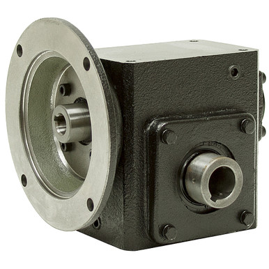 15:1 Right Angle Cast Iron Worm Gear Reducer 1.24 HP 56C Hollow Output Worldwide HDRF-175-15-H-56C