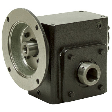 60:1 Right Angle Cast Iron Worm Gear Reducer 0.86 HP 56C Hollow Output Worldwide HDRF-237-60-H-56C