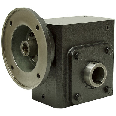 5:1 Right Angle Cast Iron Worm Gear Reducer 5.24 HP 182TC Hollow Output Worldwide HDRF-262-5-H-182TC