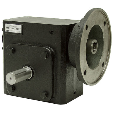 20:1 Right Angle Cast Iron Worm Gear Reducer 4.74 HP 182TC Left Output Worldwide HDRF-325-20-L-182TC