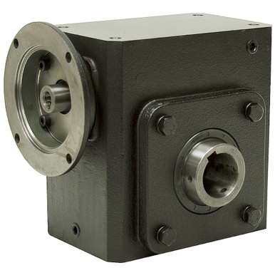 50:1 Right Angle Cast Iron Worm Gear Reducer 2.49 HP 145TC Hollow Output Worldwide HDRF-325-50-H-145TC