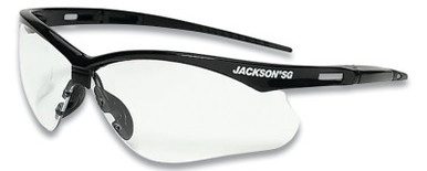 Jackson Safety SG Series Safety Glasses, Clear/Polycarbonate/Anti-Scratch Lens, Black, 1/EA, #50000