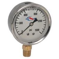 AgSmart Stainless Steel Gauge - 2-1/2" Diameter, 1,500 PSI, Liquid Filled