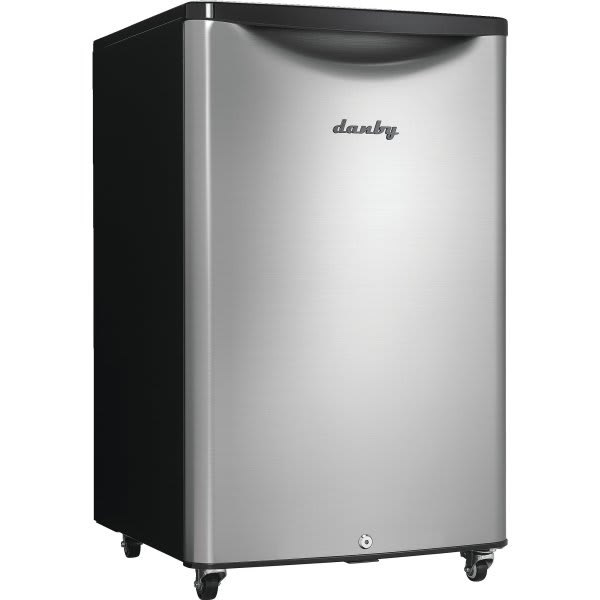 Danby 4.4 Cu Ft Stainless Steel Outdoor Compact Refrigerator W/ Caster Wheels